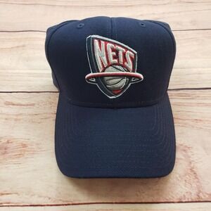 New Jersey Nets‎ Hat Cap Strap Back One Size Navy NBA Basketball Adidas Mens